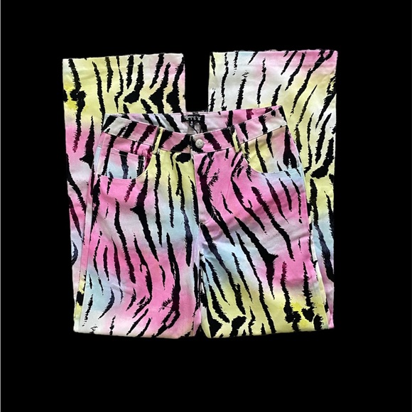 Dolls Kill Jeans Generation Kiss Dollskill Nwts Cyber Y2k Zebra